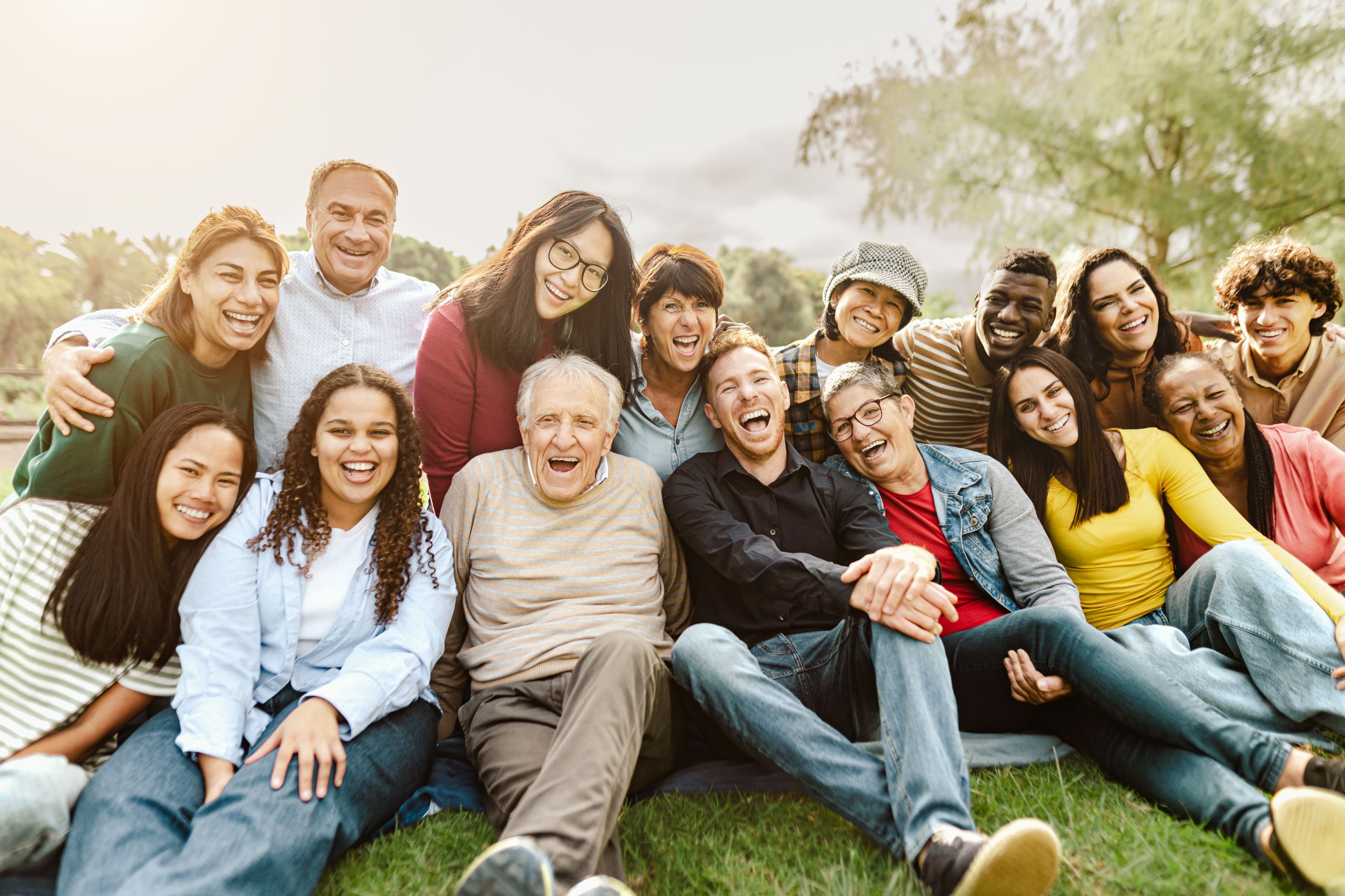 Refer a Friend large group of people together
