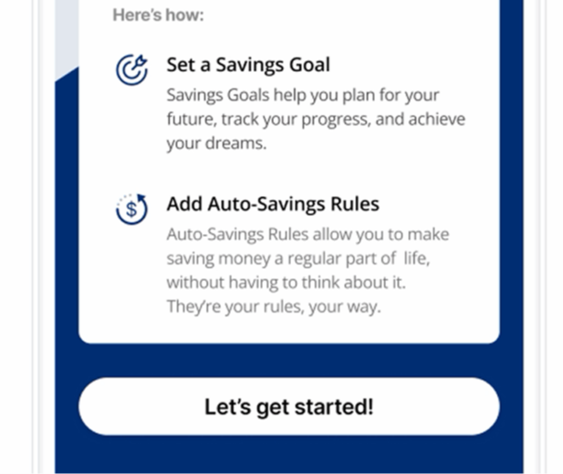 set up automated savings and rules
