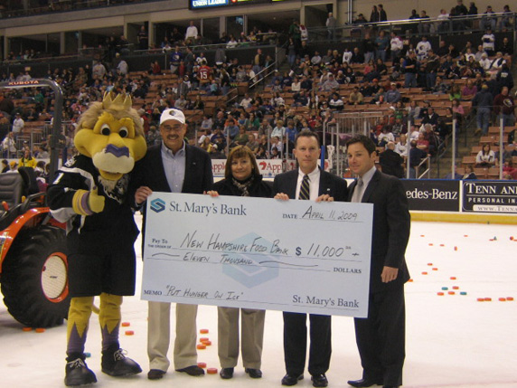 St. Mary's Bank Teams Up with The Manchester Monarchs to Put Hunger On Ice