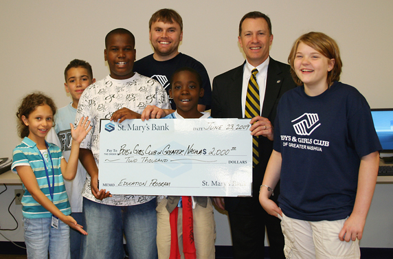 St. Mary’s Bank Gives $2,000 to Boys & Girls Club of Greater Nashua