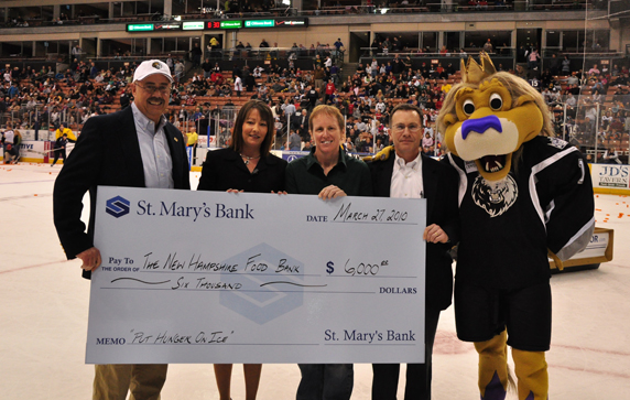 St. Mary’s Bank and the Manchester Monarchs "Put Hunger On Ice"